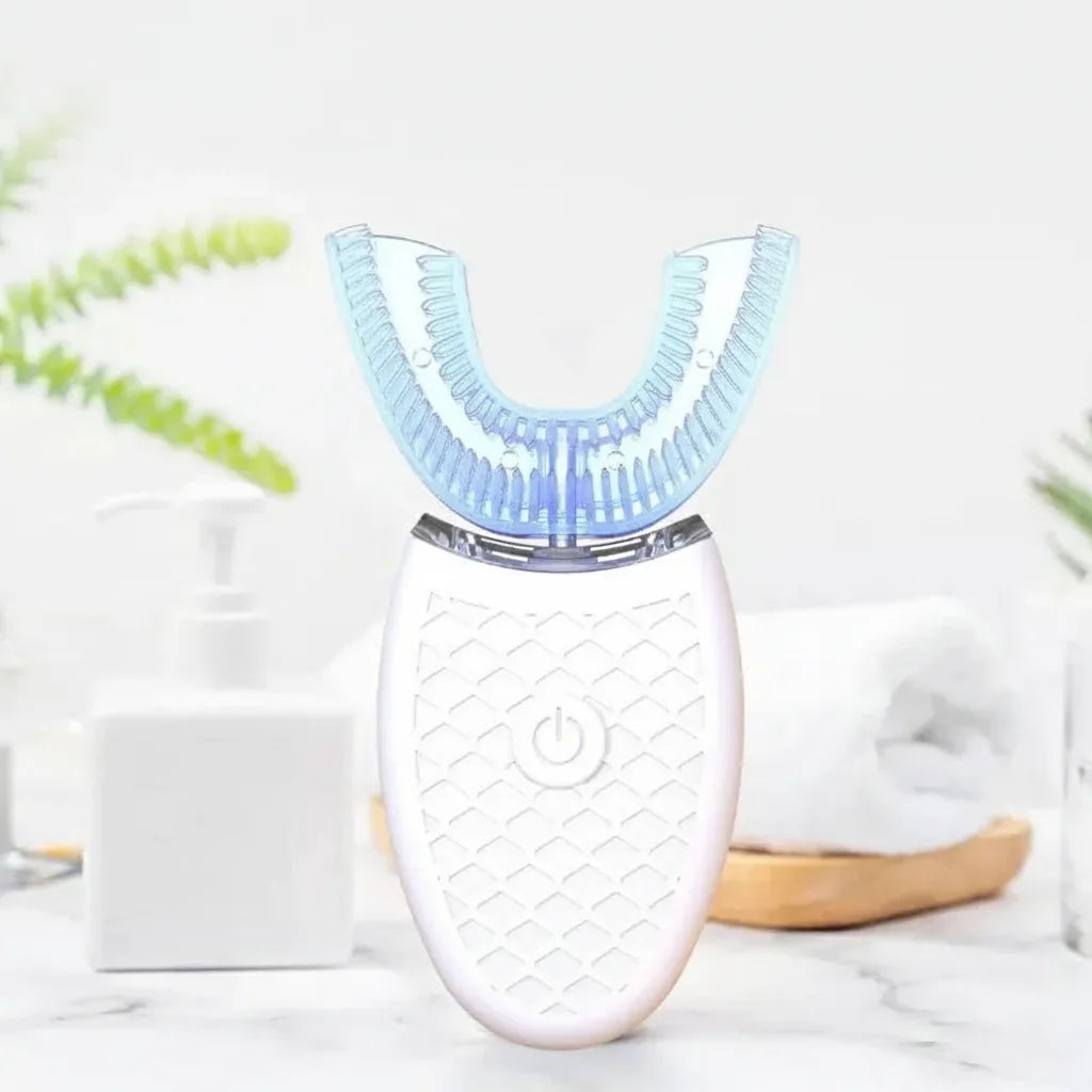 Automatic U Shaped Toothbrush Pack (Body+Head)(White)